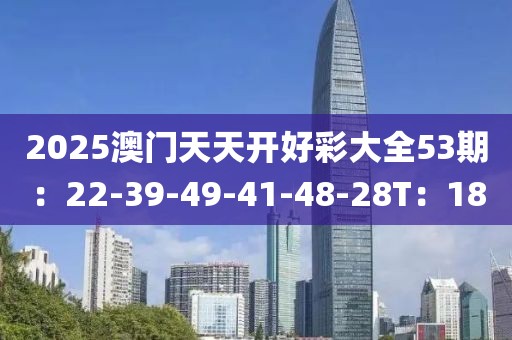 2025澳门天天开好彩大全53期：22-39-49-41-48-28T：18