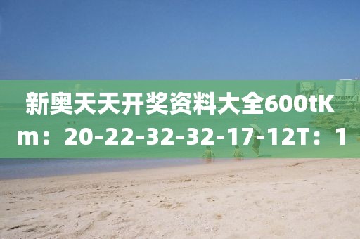 新奥天天开奖资料大全600tKm：20-22-32-32-17-12T：10