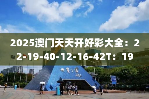 2025澳门天天开好彩大全：22-19-40-12-16-42T：19